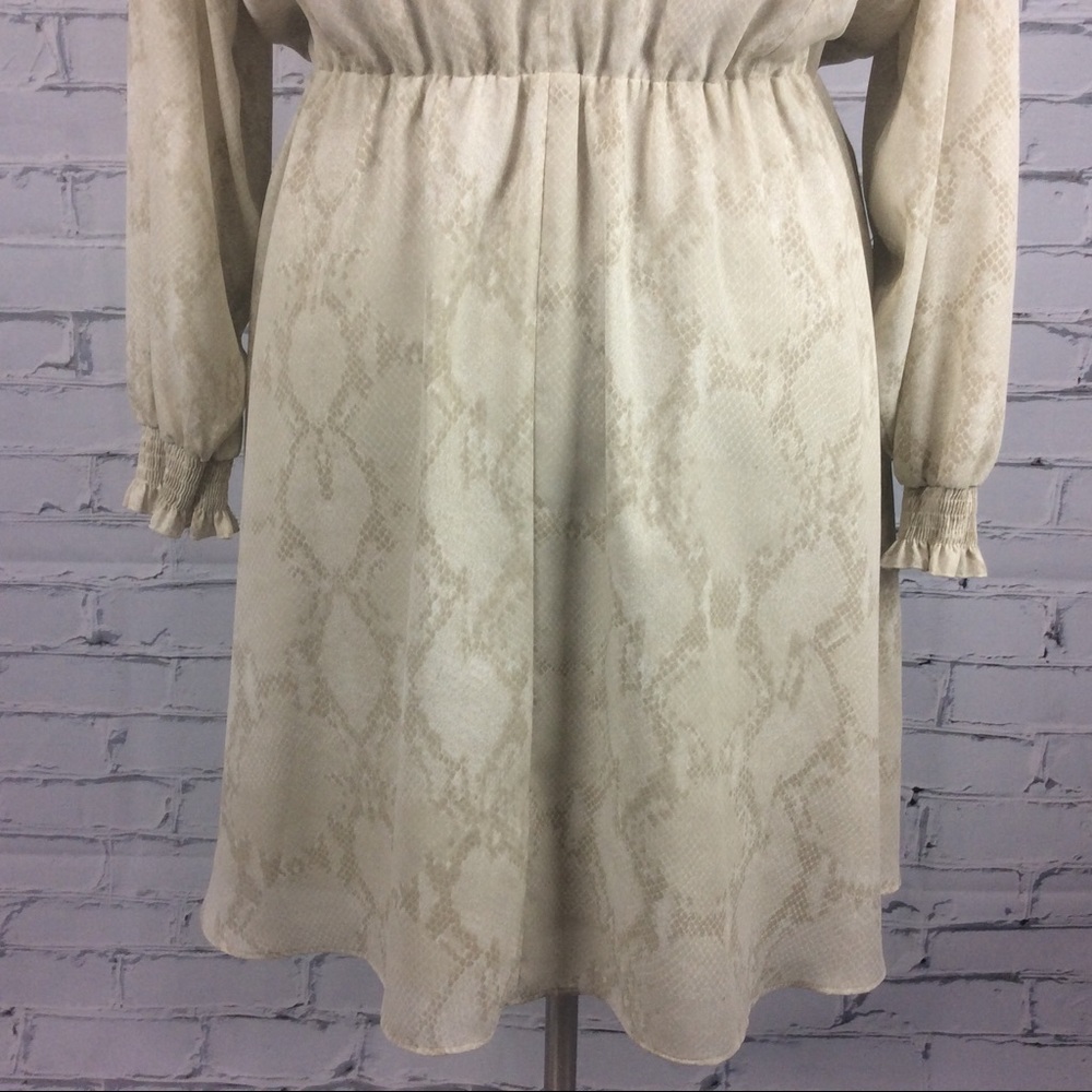 Banana Republic Ruffle Snake Print Dress, Size XL - Picture 9 of 12